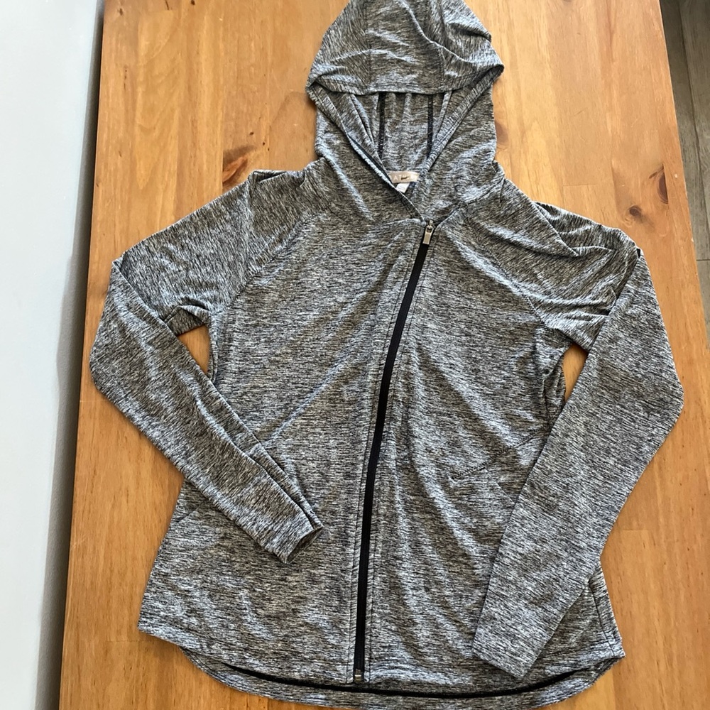 Lightweight Hooded Zip-Front Women's Top - Gray athleta